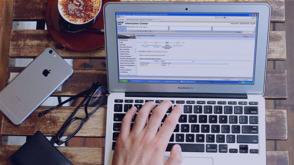 SAP Document Presentment Live by OpenText on computer screen