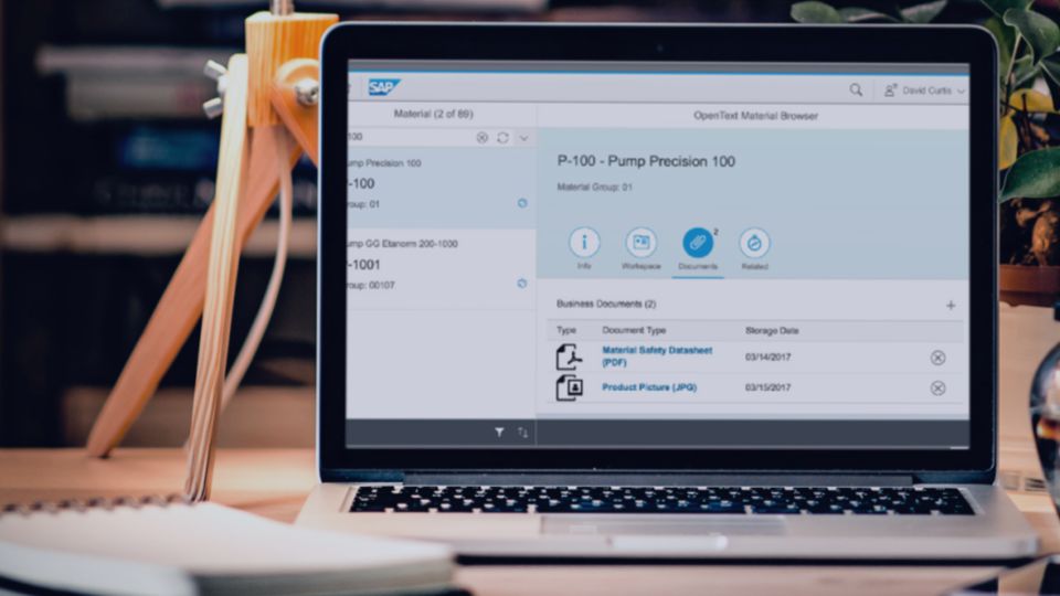 interface overview of opentext archiving and document access for sap solutions
